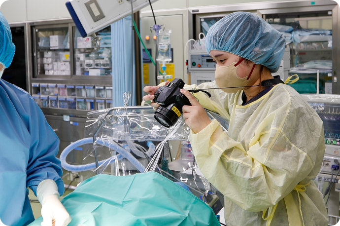 手術中の術野撮影