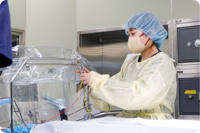 麻酔前、麻酔器確認