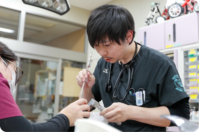 CT検査前の気道確保