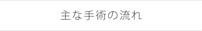 主な手術の流れ