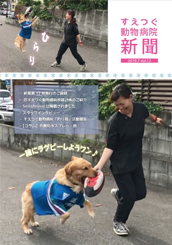 すえつぐ動物病院新聞2019年7月号（第12号）ができました